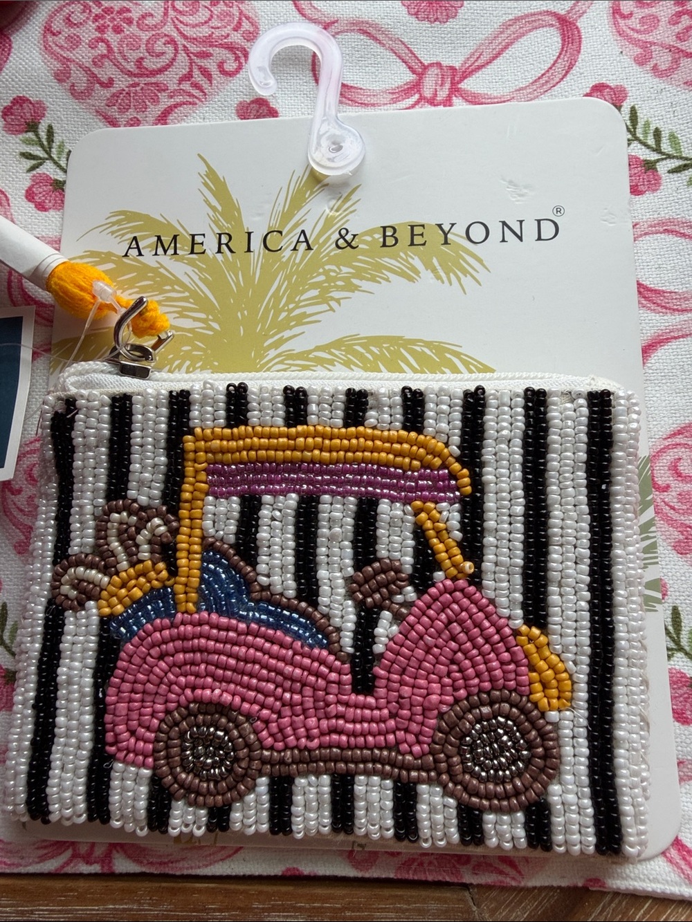 NWT-America & Beyond - Pink Beaded Mini Golf Cart Bag